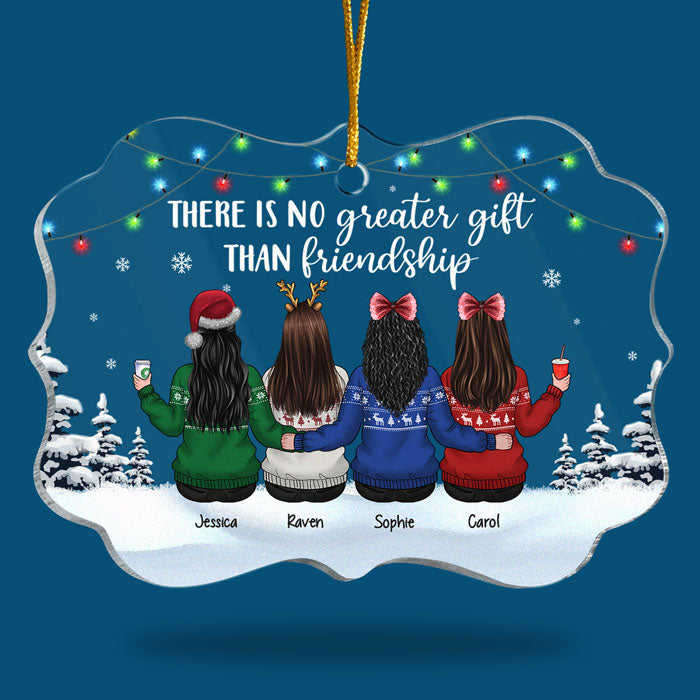 Custom Name Christmas Friendship Gifts for Women - Personalized Ornament