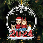 Custom Name Christmas Family and Pet Gifts - Personalized Ornament