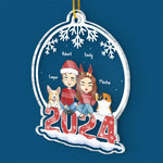 Custom Name Christmas Family and Pet Gifts - Personalized Ornament