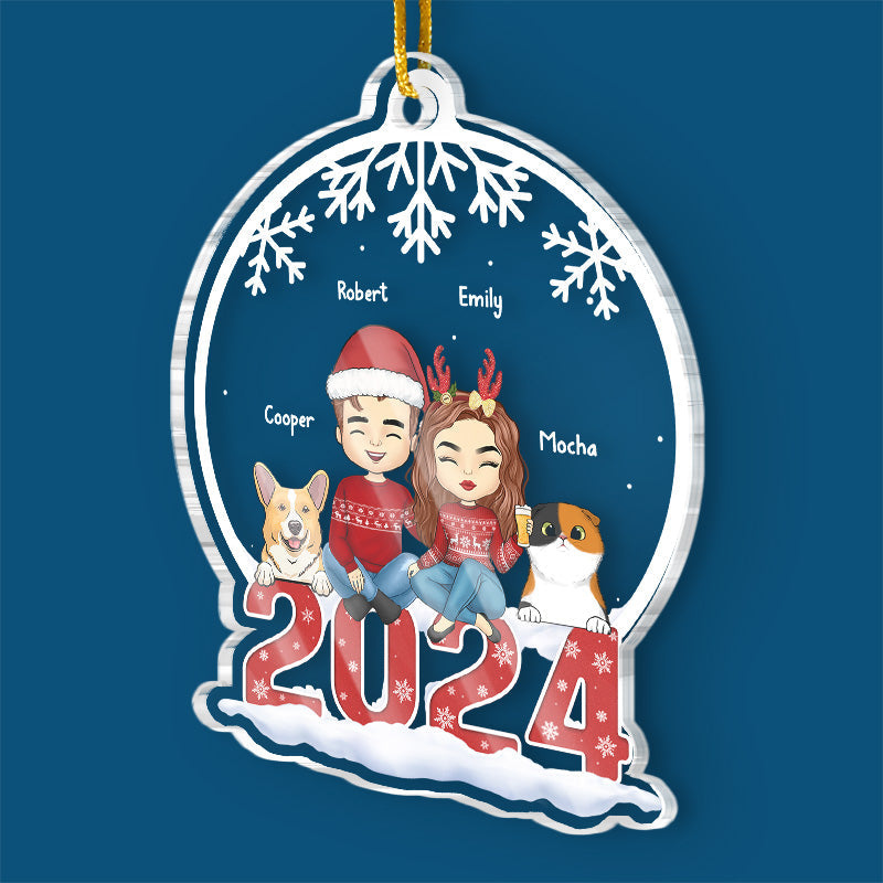 Custom Name Christmas Family and Pet Gifts - Personalized Ornament