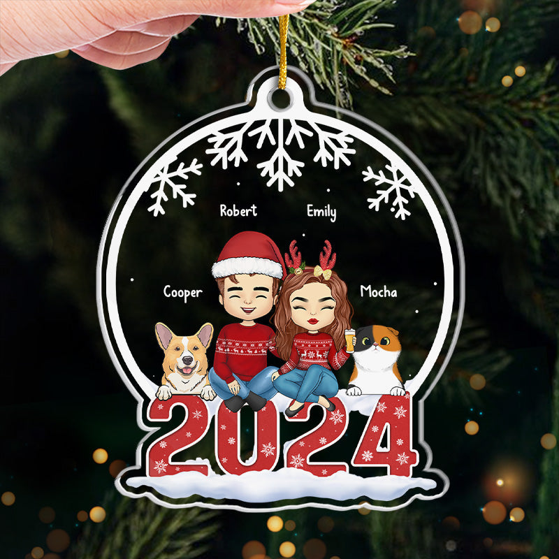 Custom Name Christmas Family and Pet Gifts - Personalized Ornament