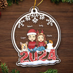 Custom Name Christmas Family and Pet Gifts - Personalized Ornament