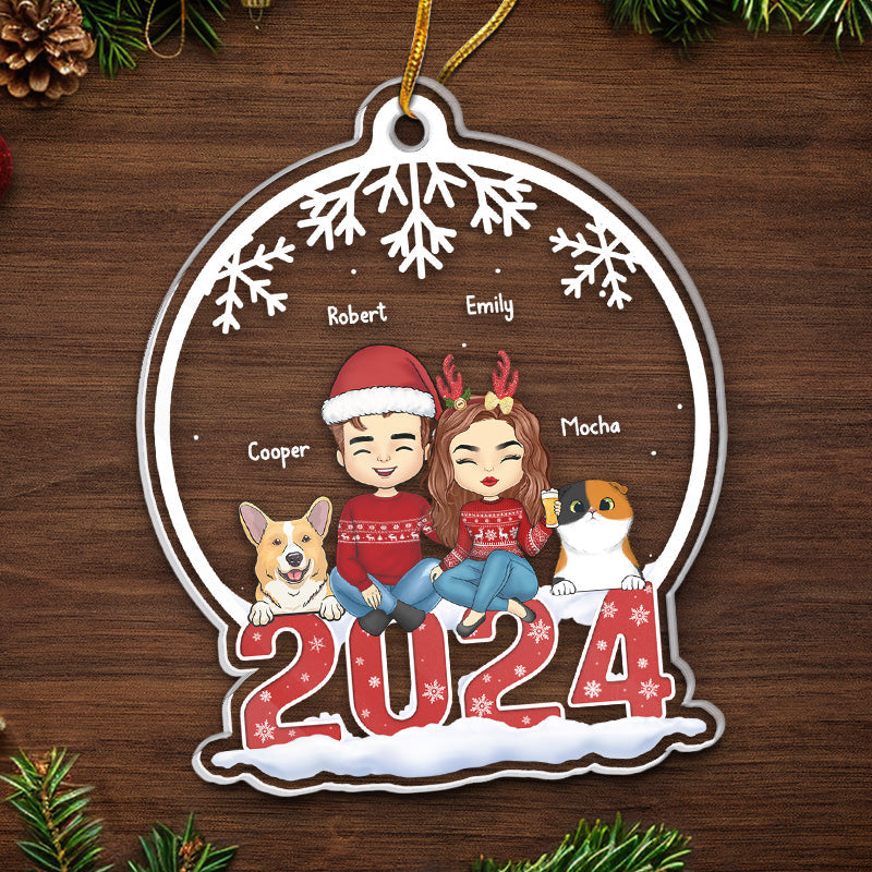 Custom Name Christmas Family and Pet Gifts - Personalized Ornament