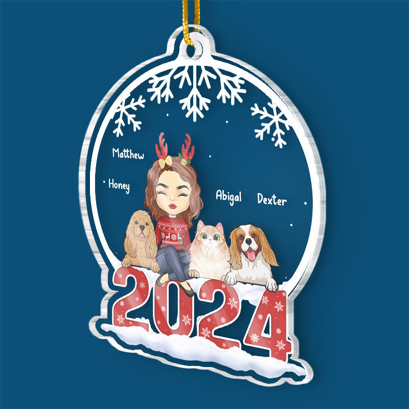 Custom Name Christmas Family and Pet Gifts - Personalized Ornament