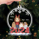 Custom Name Christmas Family and Pet Gifts - Personalized Ornament