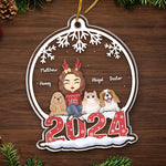 Custom Name Christmas Family and Pet Gifts - Personalized Ornament