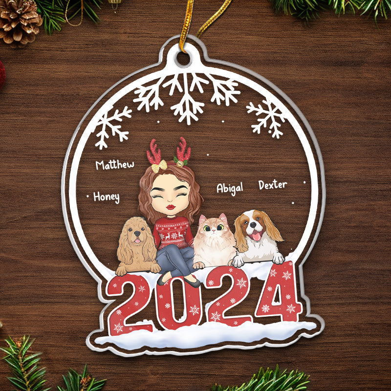Custom Name Christmas Family and Pet Gifts - Personalized Ornament