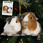 Custom Pet Photo Guinea Pig Christmas Gifts - Personalized Ornament