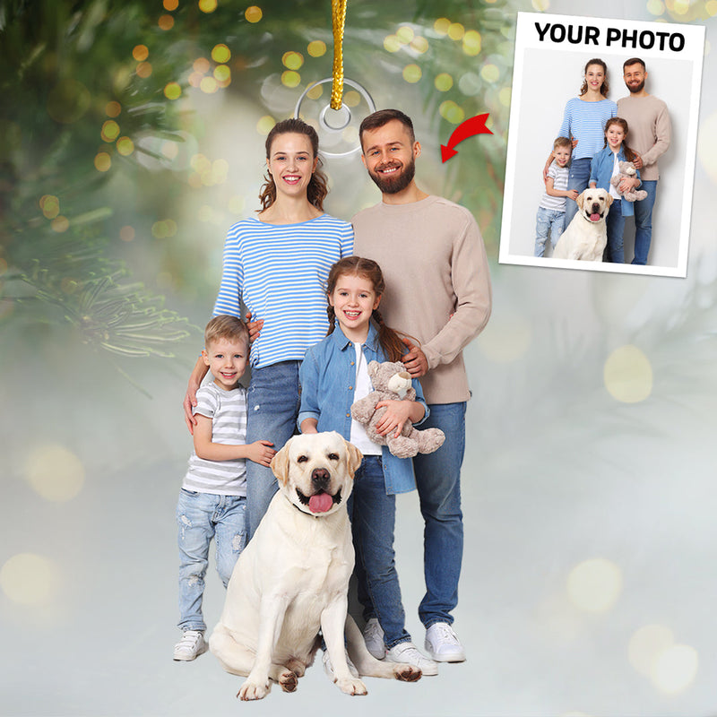 Custom Photo At My Favorite Place - Dog & Cat Personalized Custom Ornament - Acrylic Custom Shaped - Christmas Gift For Pet Owners, Pet Lovers