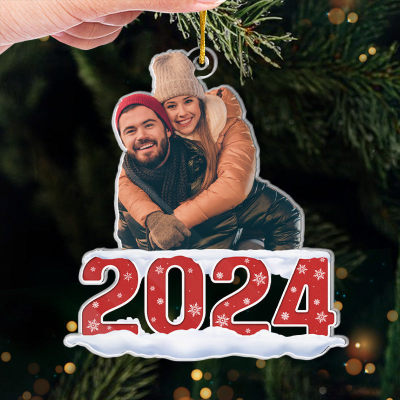 Custom Photo Together Forever - Couple Personalized Custom Ornament - Acrylic Custom Shaped - Christmas Gift For Husband Wife, Anniversary