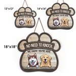 Custom Name No Need to Knock Dog Lover Gifts - Personalized Wood Sign