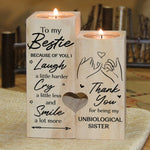 Unbiological Sister Bestie Friendship Gift - Candle Holder