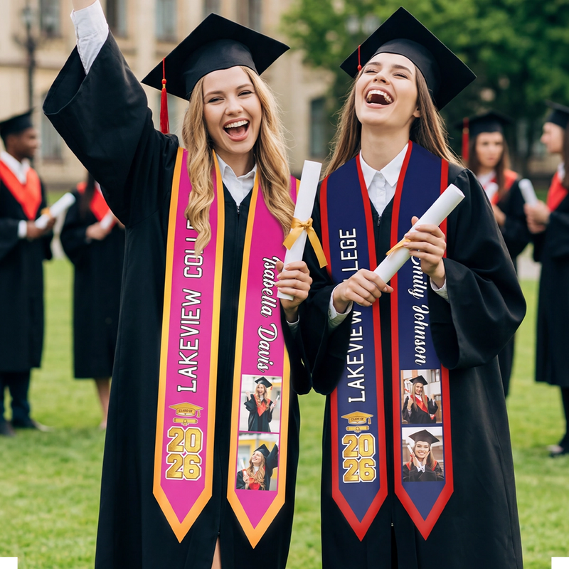 Custom Photo Graduation Gifts for Her - Personalized Stoles