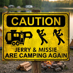 Custom Name Funny Camping Gifts - Personalized Metal Sign