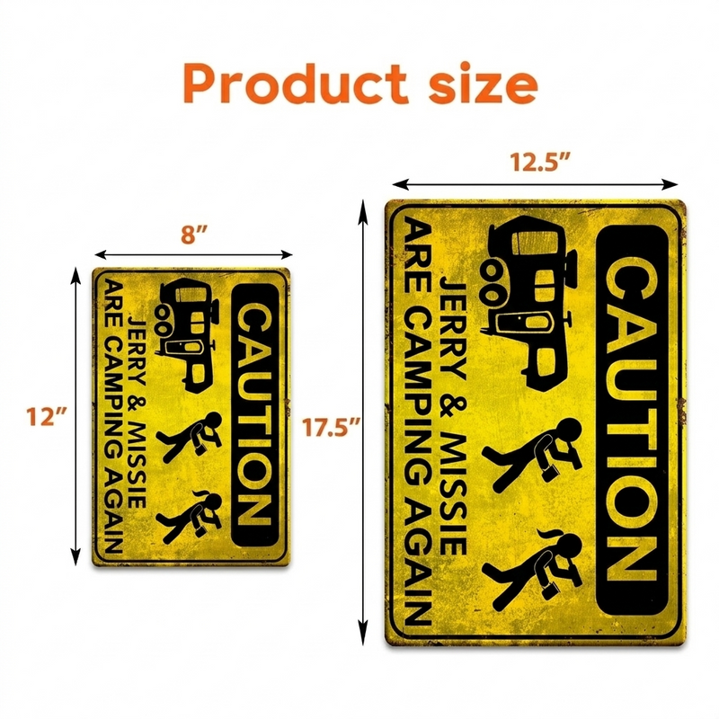 Custom Name Funny Camping Gifts - Personalized Metal Sign
