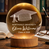 Custom Crystal Globe Lamp - Personalized Graduation Gifts For Him, Her  - Hard Work Paid Off