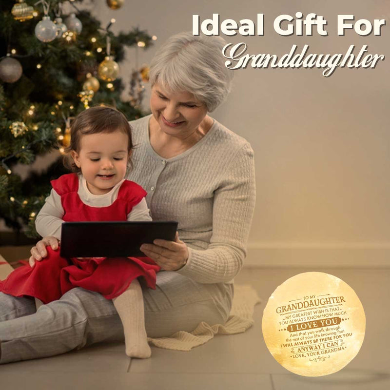 Heartfelt Granddaughter Gifts - Loving Message Moon Lamp