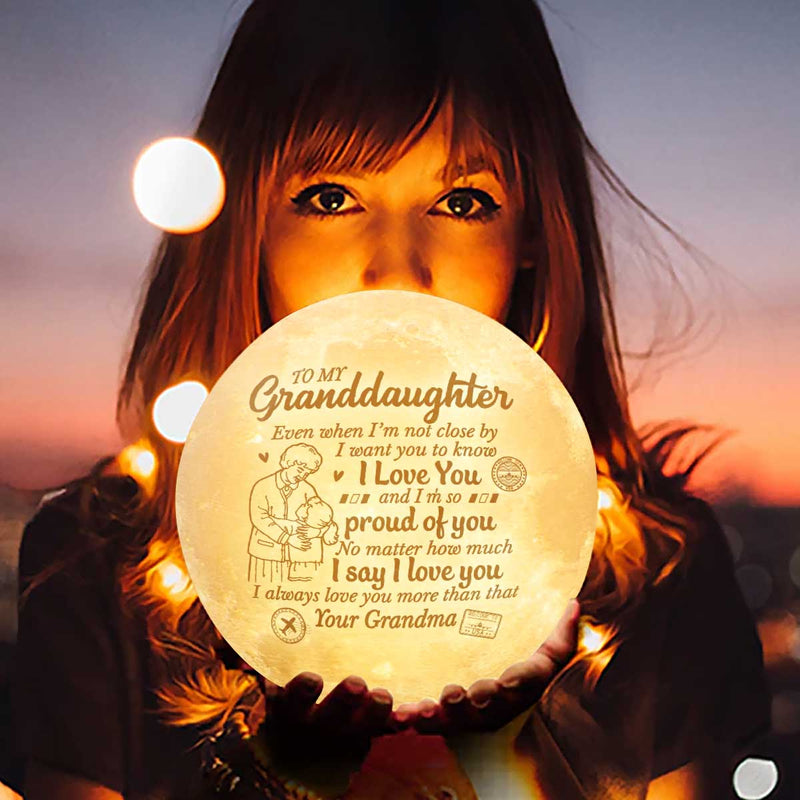 I Always Love You More Than That - Moon Lamp -  To My Granddaughter, Gift For Granddaughter, Granddaughter Gift From Grandma, Birthday Gift For Granddaughter, Christmas Gift