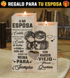 A Mi Esposa Nuestra Casa No Es Un Castillo - Gift For Couples, Candle Holder