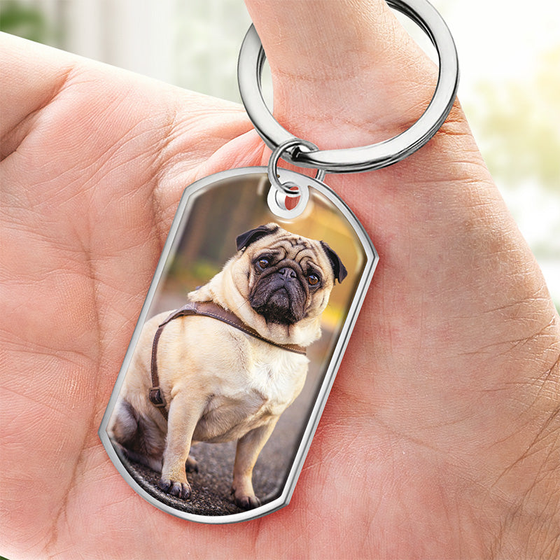Custom Pet Photo Memorial Gifts for Dog Lovers - Personalized Keychain