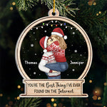Custom Name Romantic Christmas Couple Gifts - Personalized Ornament