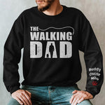 Custom Name Walking Dad Dog Dad Gifts - Personalized Sweater