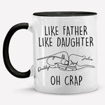 Custom Name Funny Father Daughter Gifts - Personalized Accent Mugs