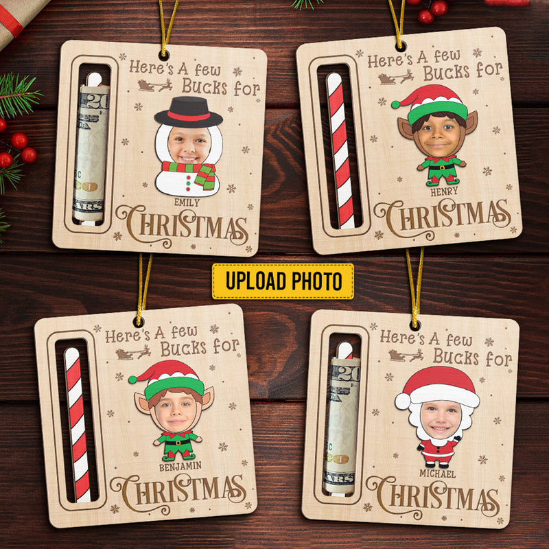 Custom Photo Gifts Of Time And Love - Family Personalized Custom Ornament, Money Holder - Wood Custom Shaped - Christmas Gift For Baby Kids, Family Members