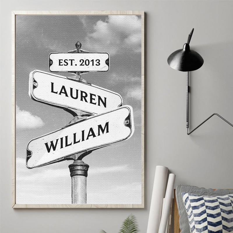 Where There Is Love There Is Life - Couple Personalized Custom Vertical Poster - Gift For Husband Wife, Anniversary