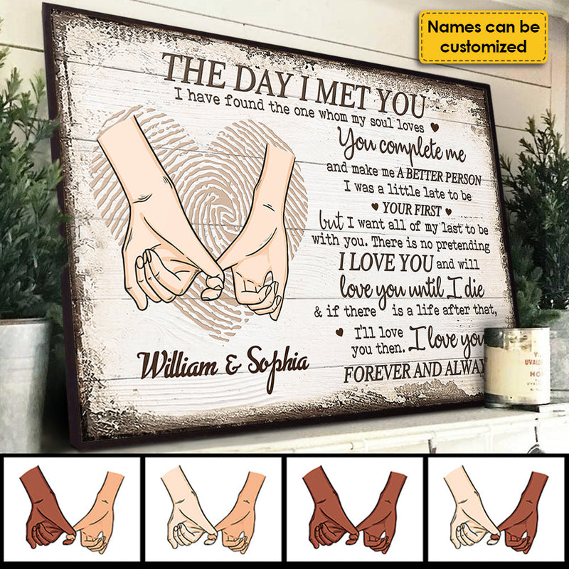Custom Name Romantic Love Quote Gifts for Couples - Personalized Poster