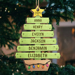 Custom Name Christmas Family Tree Gifts - Personalized Ornament
