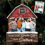 Custom Photo Christmas Gifts for Sisters - Personalized Ornament