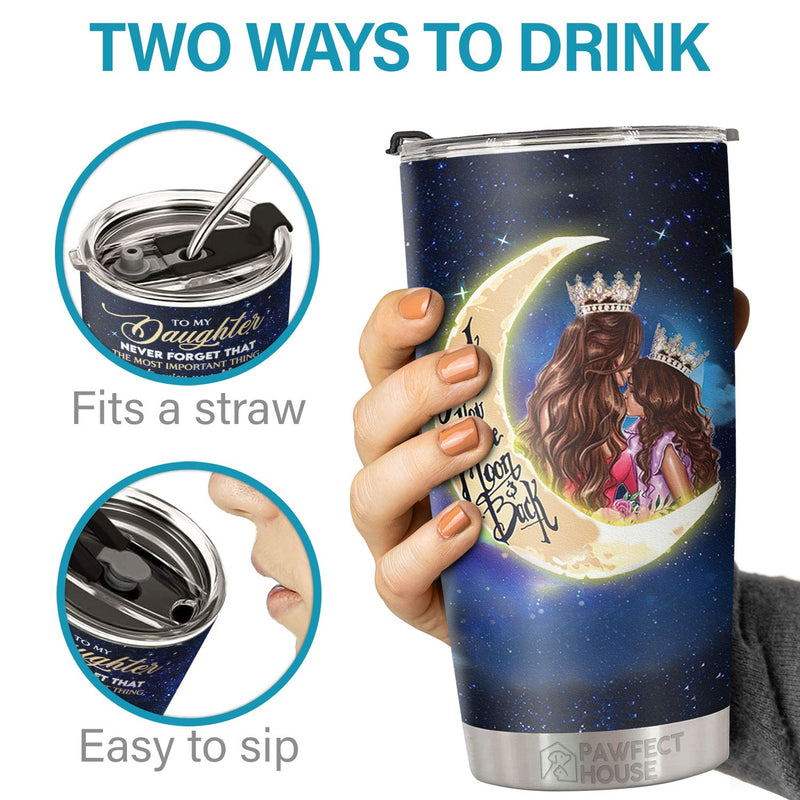 Enjoy Your Life, Every Day Is A New Day, Smile & Stay Positive - Tumbler - To My Daughter, Gift For Daughter, Daughter Gift From Mom, Birthday Gift For Daughter