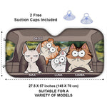 Custom Cartoon Cats Gifts for Cat Lovers - Personalized Auto Sunshade