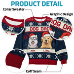 Custom Name Cat Dad Christmas Gifts for Cat Lovers - Personalized Sweatshirt