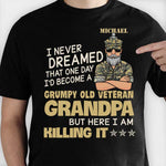 Custom Name Funny Veteran Grandpa Gifts - Personalized Apparel