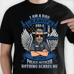 Custom Name Retired Police Officer Gifts for Dad Grandpa - Personalized Apparel