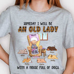 Custom Name Funny Old Lady Dog Lover Gifts - Personalized Apparel