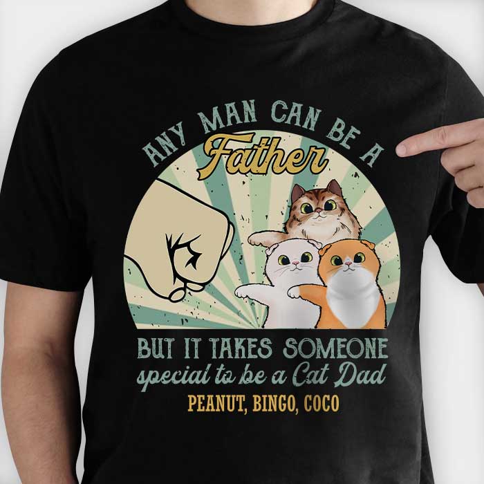Custom Name Cat Dad Gifts for Cat Lovers - Personalized Apparel