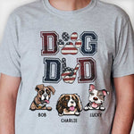 Custom Name Patriotic Dog Dad Gifts for Men - Personalized Apparel