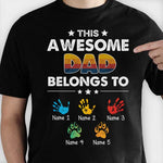 Custom Name Awesome Dad Family Gifts - Personalized Apparel