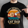 Happy Father's Day To Cat Dad - Gift for Dad, Personalized Unisex T-Shirt