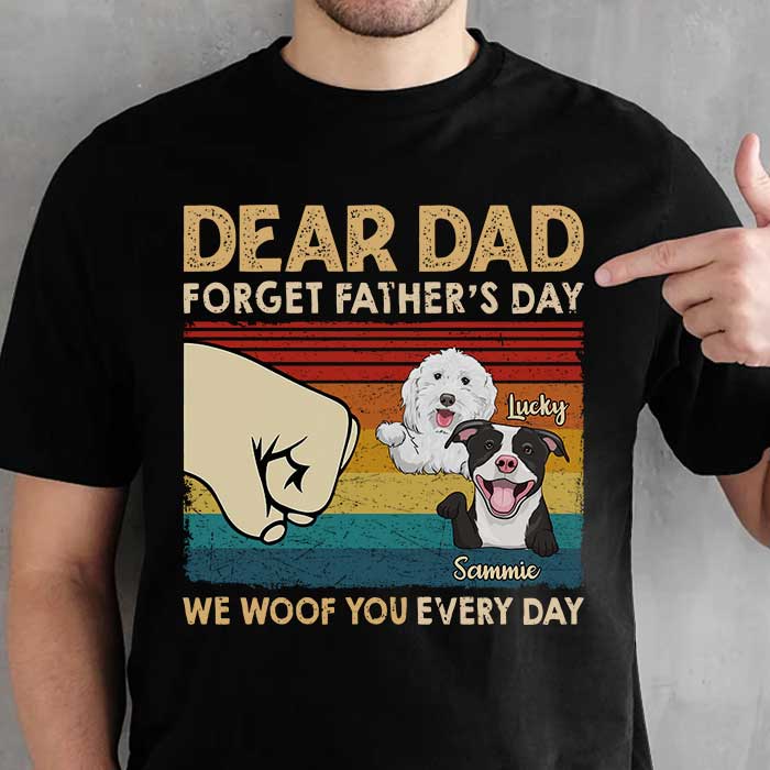 Custom Name Dog Dad Father's Day Gifts - Personalized Apparel
