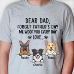 Custom Dog Name Father's Day Gifts for Dad - Personalized Apparel