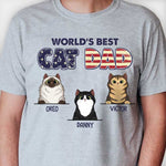 Custom Name Cat Dad Gifts for Cat Lovers - Personalized Apparel