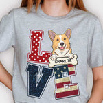 Custom Name Corgi Patriotic Gifts for Dog Lovers - Personalized Apparel