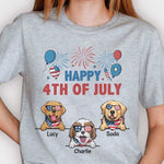 Custom Name Patriotic Dog 4th of July Gifts for Dog Lovers - Personalized Apparel