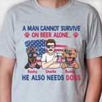 Custom Name Beer and Dog Lover Gifts for Men - Personalized Apparel
