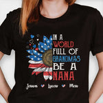 Custom Name Patriotic Nana Gifts for Grandmothers - Personalized Apparel