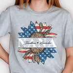 Custom Name Patriotic Leopard Print Couple Gifts - Personalized Apparel